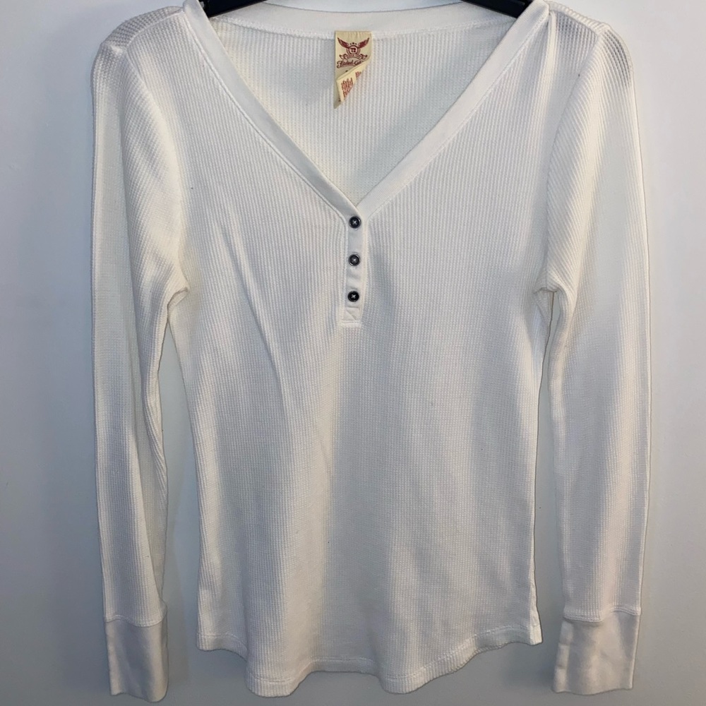 White long sleeve top